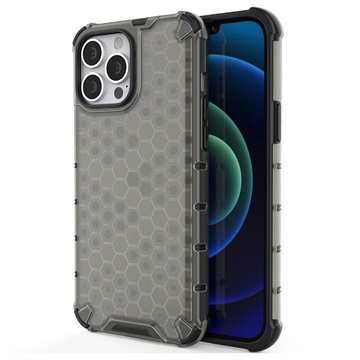 Honeycomb Armored iPhone 14 Pro Hibridna Maska - Crna