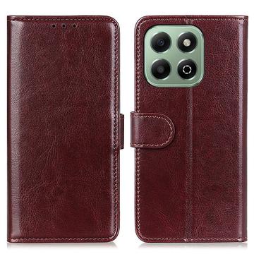 Honor X6b Wallet Case with Magnetic Closure - Brown