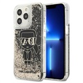 Karl Lagerfeld Gatsby Liquid Glitter iPhone 13 Pro Max Maska - Crna