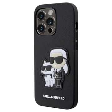 Karl Lagerfeld Ikonik Karl & Choupette iPhone 13 Pro Maska - Crna