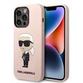 iPhone 15 Pro Max Karl Lagerfeld Ikonik Silikonska Maska - Pink