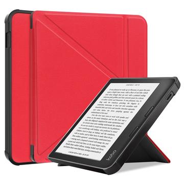 Kobo Libra 2 Origami Stand Folio Futrola - Crvena