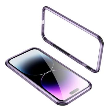 Le-Lock Series iPhone 14 Pro Metalni Zaštitni Okvir - Ljubičasta