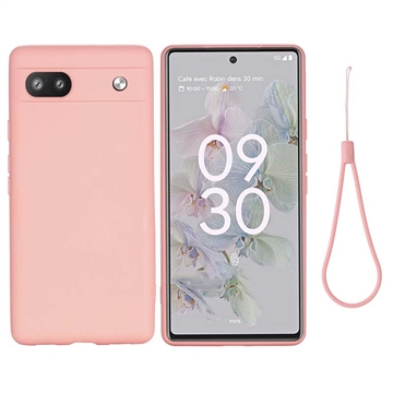 Google Pixel 6a Liquid Silikonska Maska - Roze