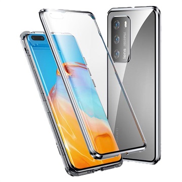 Huawei P40 Pro Magnetna Maska sa Kaljenim Staklom - Srebrna