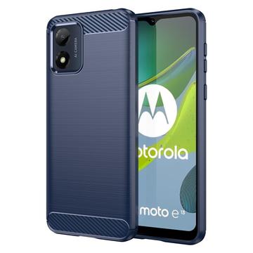 Motorola Moto E13 Brušena TPU Zaštitna Maska - Ugljenično Vlakno