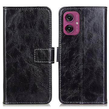 Motorola Moto G55 Wallet Case Magnetic Closure - Black