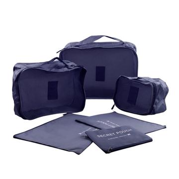 Organization Set with 6 Parts for Travel - Dark Blue