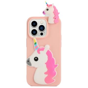 3D Cartoon iPhone 14 Pro Max TPU Maska - Jednorog