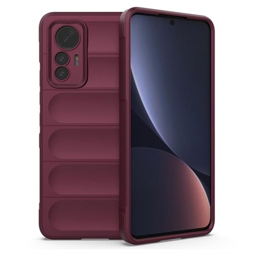 Rugged Serija Xiaomi 12 Lite TPU Maska - Bordo