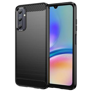 Samsung Galaxy A05s Brušena TPU Zaštitna Maska - Ugljenično Vlakno - Crna