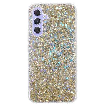 Samsung Galaxy A05s Glitter Flakes TPU Maska - Zlatna