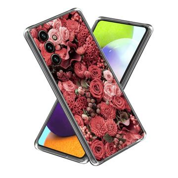 Samsung Galaxy A15 Stylish Ultratanka TPU Zaštitna Maska - Crveno Cveće