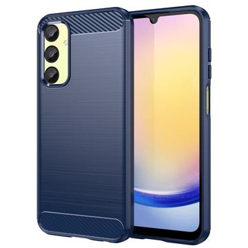 Samsung Galaxy A25 Brušena TPU Zaštitna Maska - Ugljenično Vlakno - Plava