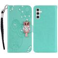 Samsung Galaxy A35 Owl Rhinestone Wallet Case