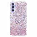 Samsung Galaxy A55 Glitter Flakes TPU Maska - Roze