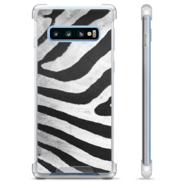 Samsung Galaxy S10+ Hibridna Maska - Zebra