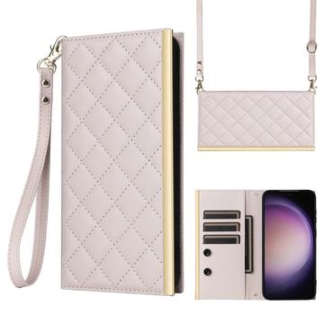 Samsung Galaxy S23 Luxury Quilted Wallet Case - Beige