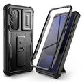 Samsung Galaxy S24 FE Tech-Protect Kevlar Cam+ Case - Screen Protector, Camera Protector, Kickstand - Black