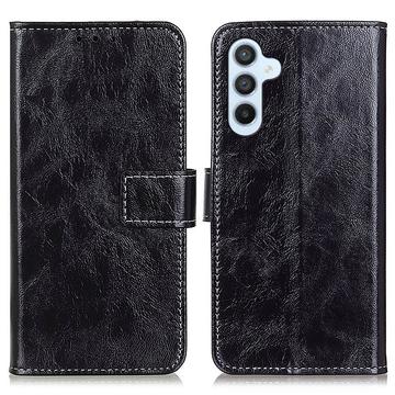 Samsung Galaxy S24 FE Wallet Case Magnetic Closure - Black