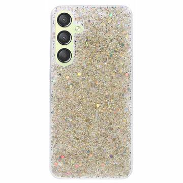 Samsung Galaxy S24 Glitter Flakes TPU Maska - Zlatna