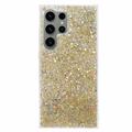 Samsung Galaxy S24 Ultra Glitter Flakes TPU Maska - Zlatna