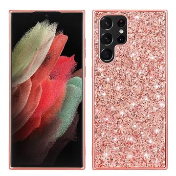 Samsung Galaxy S24 Ultra Glitter Series Hibridna Maska - Zlatnoroze