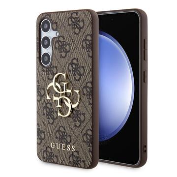 Samsung Galaxy S24+ Guess 4G Big Metal Logo Hibridna Maska - Braon