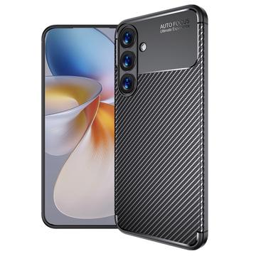 Samsung Galaxy S25 Beetle Ugljenična Vlakna TPU Maska - Crna