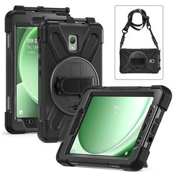 Samsung Galaxy Tab Active 3/Tab Active5 Heavy Duty 360 Maska sa Čvrstom Trakom - Crna