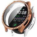 Samsung Galaxy Watch7 Dekorativni Veštački Dijamant Maska sa Zaštitnim Staklom - 40mm - Zlatnoroze