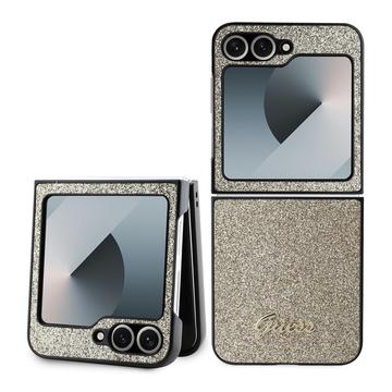 Samsung Galaxy Z Flip6 Guess Glitter Flakes Metal Logo Hibridna Maska