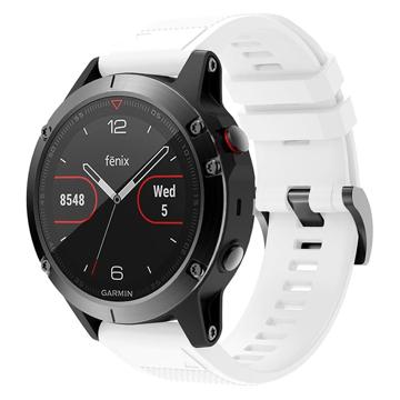 Silikonski Kaiš - Garmin Fenix 6 GPS/6 Pro GPS/5/5 Plus - Bela