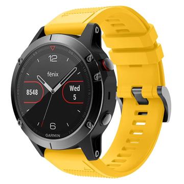 Silikonski Kaiš - Garmin Fenix 6 GPS/6 Pro GPS/5/5 Plus - Žuta