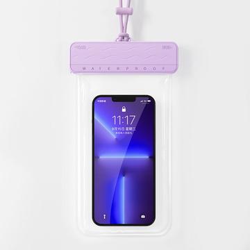 Sliding Mechanism Smartphone Waterproof Case - 7.2" - Purple