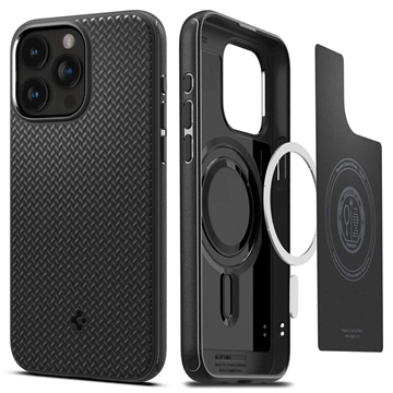 iPhone 15 Pro Spigen Mag Armor Hibridna Zaštitna Maska - Mat Crna