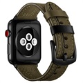 Apple Watch Series Ultra 2/Ultra/10/9/8/SE (2022)/7/SE/6/5/4/3/2/1 Prošiveni Kožni Kaiš - 49mm/46mm/45mm/44mm/42mm - Zeleni