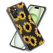 iPhone 15 Stylish Ultratanka TPU Zaštitna Maska - Suncokreti