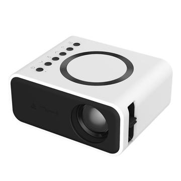 T300S Mini LCD Projector for Home Theater - Wired & Wireless Screen Sync - White