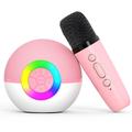 T97 Children Karaoke Microphone with Bluetooth Speaker & Subwoofer - Pink