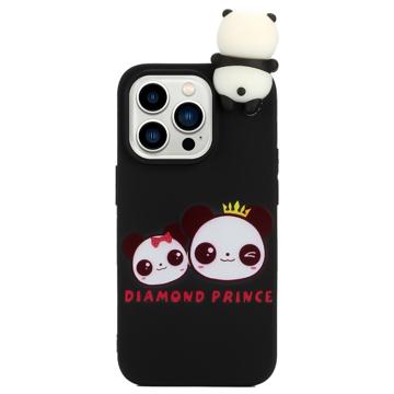 Serija 3D Figurica iPhone 14 Pro TPU Maska - Dve Pande