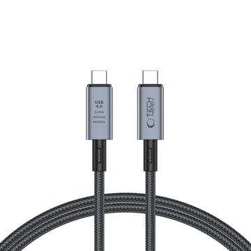 Tech-Protect UltraBoost Max USB 4.0 Type-C Cable - PD240W, 1m, 8K 40Gbps - Grey