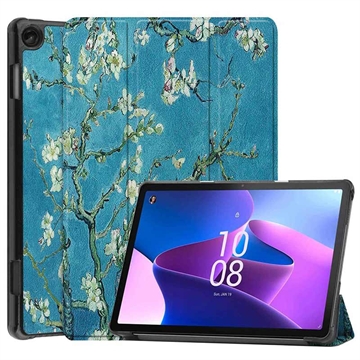 Lenovo Tab M10 Gen 3 Tri-Fold Serija Smart Zaštitna Futrola - Belo cveće