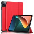 Xiaomi Pad 6/Pad 6 Pro Tri-Fold Serija Smart Maska na Preklop - Crvena