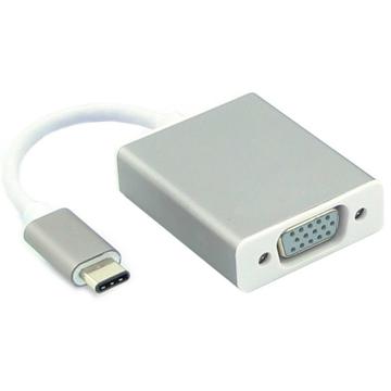 Prenosivi USB-C / VGA Adapter - Full HD 1080p - Srebrni