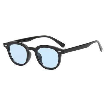 Unisex Heritage Retro Sunglasses - Black / Blue