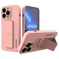 Wozinsky Kickstand Silikonska Maska za iPhone 13 Pro Max - Roze