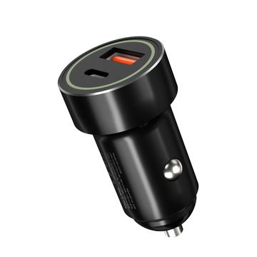 XO CC32 20W Fast Car Charger - PD3.0 USB-C, QC3.0 USB-A - Black