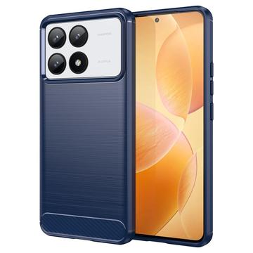 Xiaomi Redmi K70/K70 Pro/Poco F6 Pro Brušena TPU Zaštitna Maska - Ugljenično Vlakno