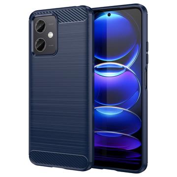 Xiaomi Redmi Note 12/Poco X5 Brušena TPU Zaštitna Maska - Ugljenično Vlakno - Plava